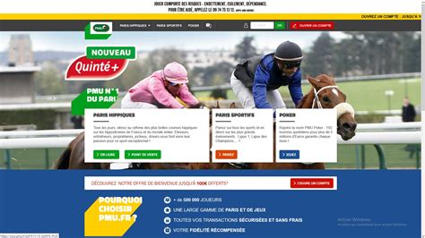 Pmu Fr   Paris Hippiques Paris Sportifs Et Poker En Ligne