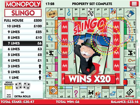 Slingo Monopoly Sportingbet