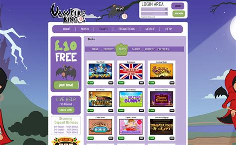 Vampire Bingo Casino Login