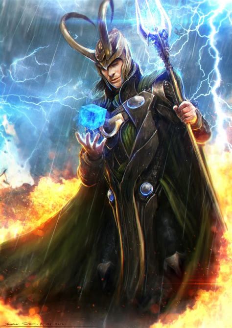 Viking Gods Thor And Loki Blaze