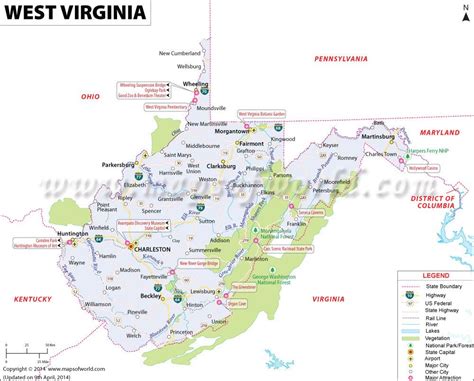 West Virginia Casinos Mapa
